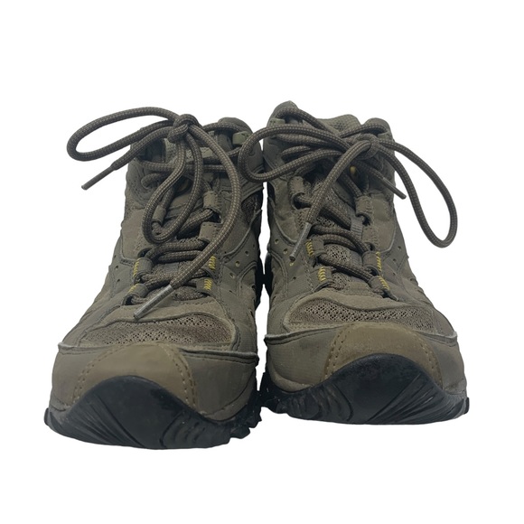 Merrell Vibram Gore-Tex Hiking Boots Olive Khaki Waterproof Trail Shoes 8 - Picture 4 of 15